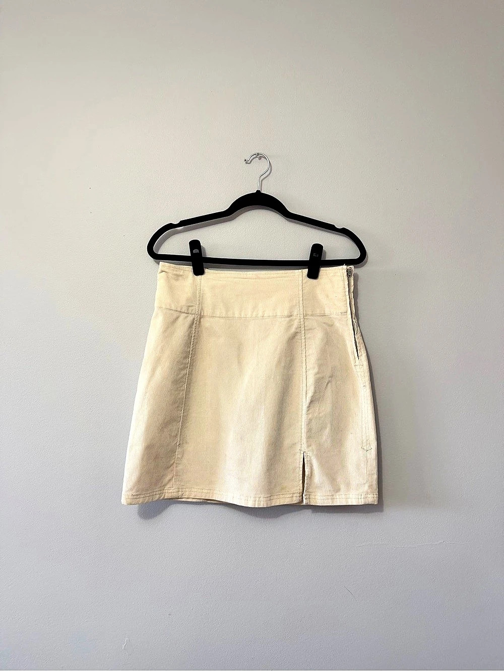 Free People Corduroy Mini Skirt in Cream